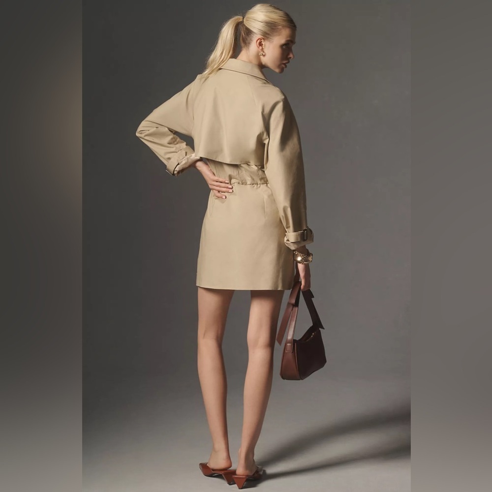 Mare Mare x Anthropologie Trench Coat Dress - Size M - Picture 7 of 12